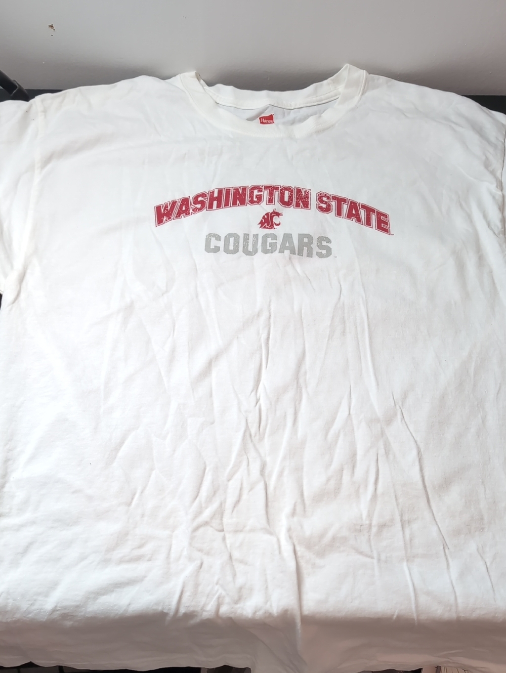 Hanes White Washington State Cougars Graphic Tee Coke Zero Large Football Promo
